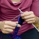 woman knitting