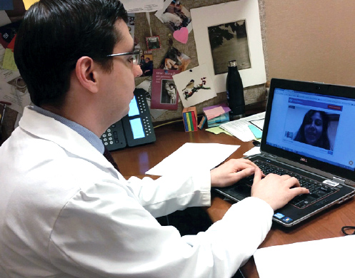 Doctor and Patient Telemedicine session