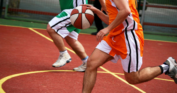 Basketball players.