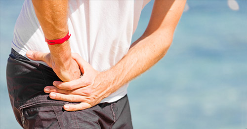 A younger man with hip pain.