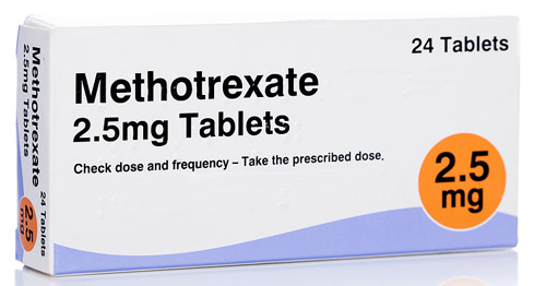 A box of methotrexate tablets.