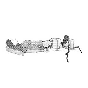 System for Securing a Knee Joint with a Load for MRI