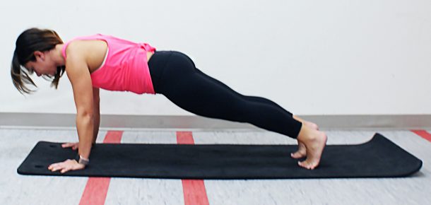 photo of cara demonstrating plank